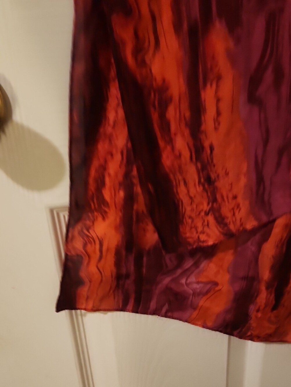 Kay Unger Silk Scarf in Orange and Magenta - Picture 6 of 6